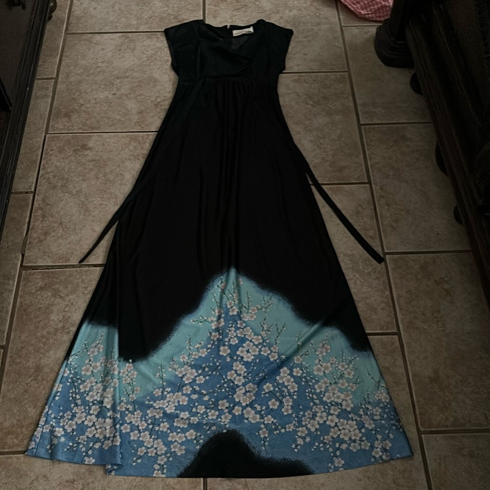 Vintage Kimo's Polynesian Shop Floral Maxi Dress